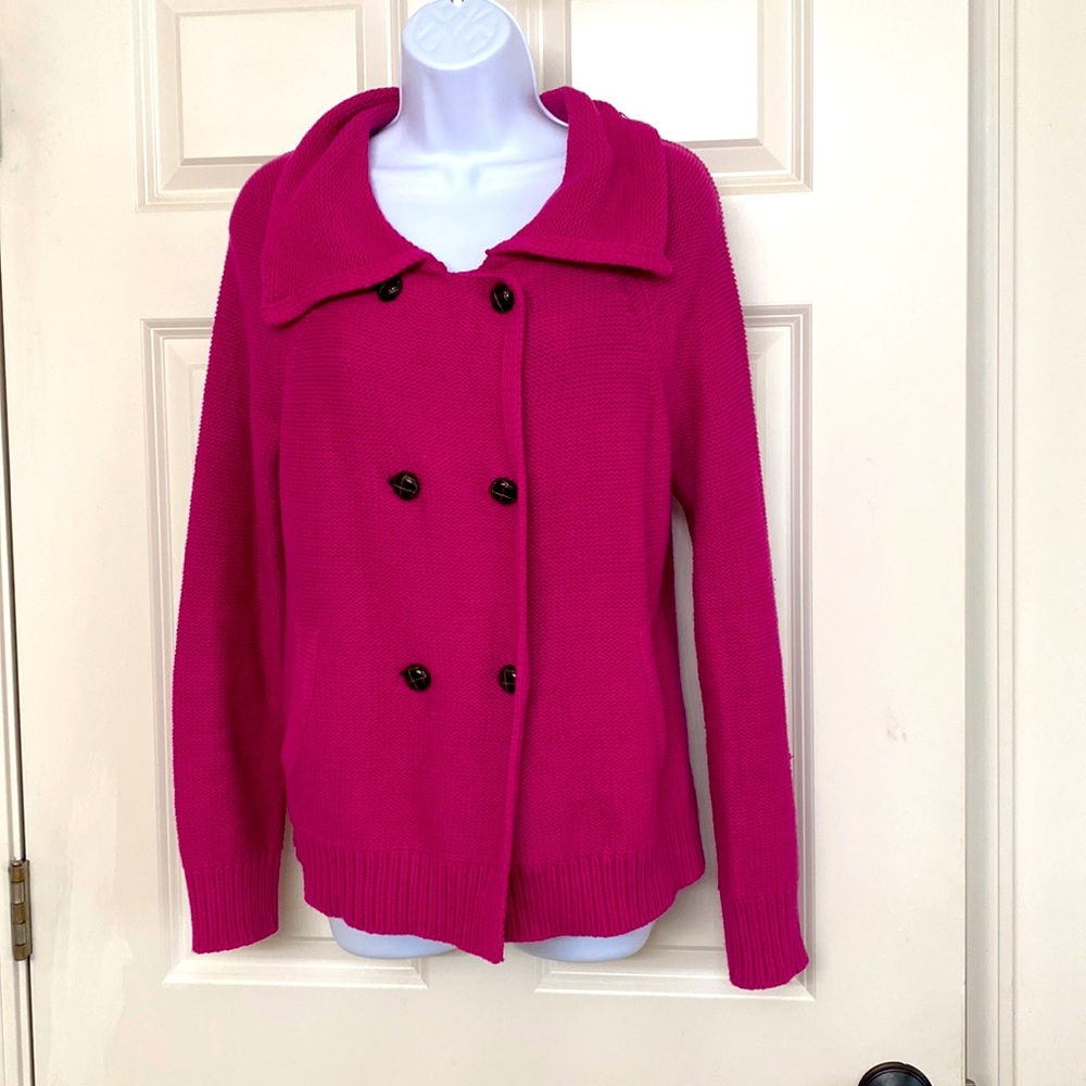 Pink Cardigan with Pockets